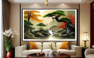 客厅装修画 风水
